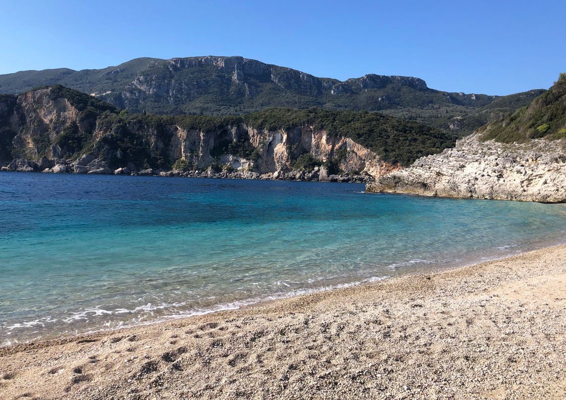 Rovinia beach Ροβινιά mykerkyra.com Marilia Makri